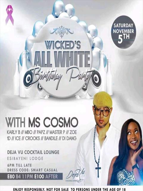 Wickeds All White Birthday Party Pic